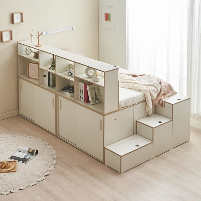 이노 파티션 슬라이딩 빅수납 수퍼싱글 침대  기본형(책상제외) 매트제외