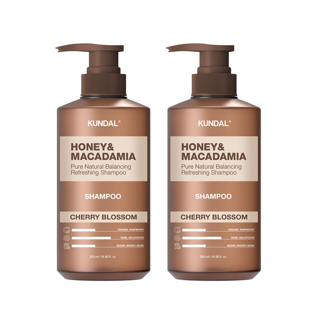 쿤달 허니 앤 마카다미아 네이처 샴푸 체리블라썸 500ml x2개