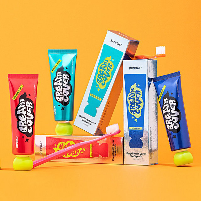 (구취&충치케어) 쿤달 딥브레스치약 허브민트 100g x9개