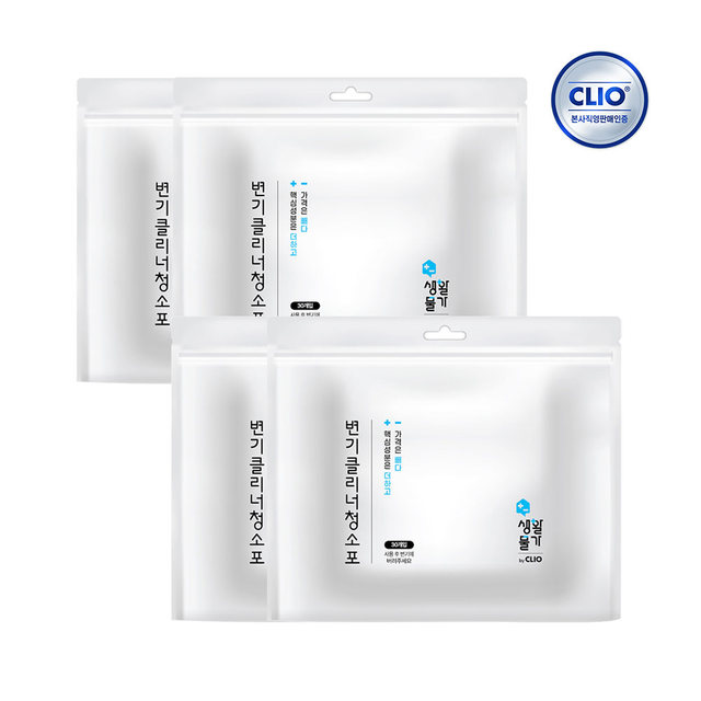 크리오 생활물가 변기 클리너 청소포 30매 x4개