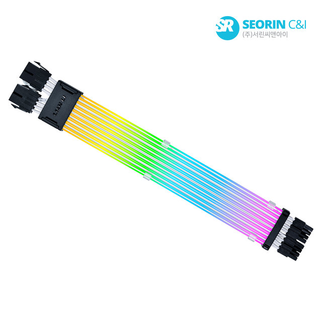 [서린공식] LIAN LI STRIMER WIRELESS CPU 2x8핀 케이블 (PW8-1W-CPU, 0.26m) 컨트롤러 미포함
