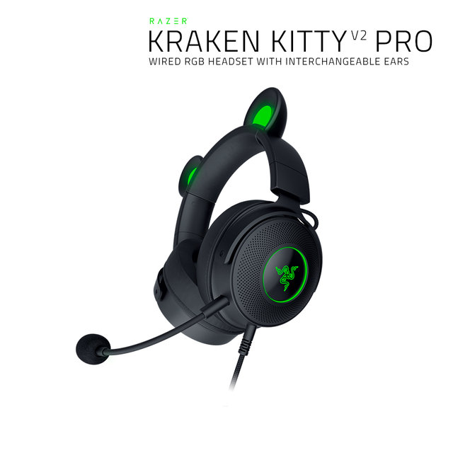 레이저코리아 Kraken Kitty V2 PRO 크라켄 키티 V2 프로 헤드셋 [블랙]