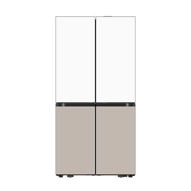 Bespoke AI 하이브리드 4도어냉장고(오토오픈도어) RM80F91L1XJ [875L, 새틴화이트+새틴베이지]