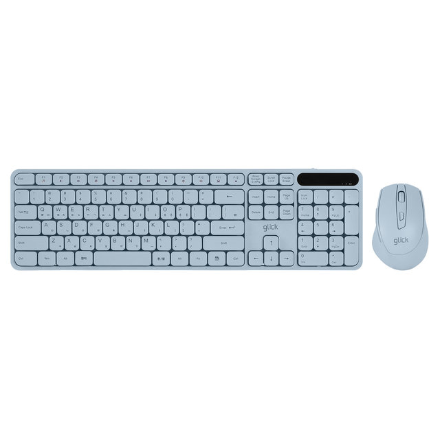지클릭커 OFFICEPRO WMK70 사일런스L 무선 키보드 마우스 세트 (블루)
