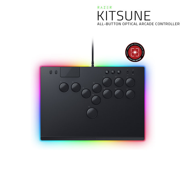 레이저코리아 KITSUNE 키츠네 플레이스테이션 공식인증 PS/PC 호환 게이밍 히트박스 조이패드