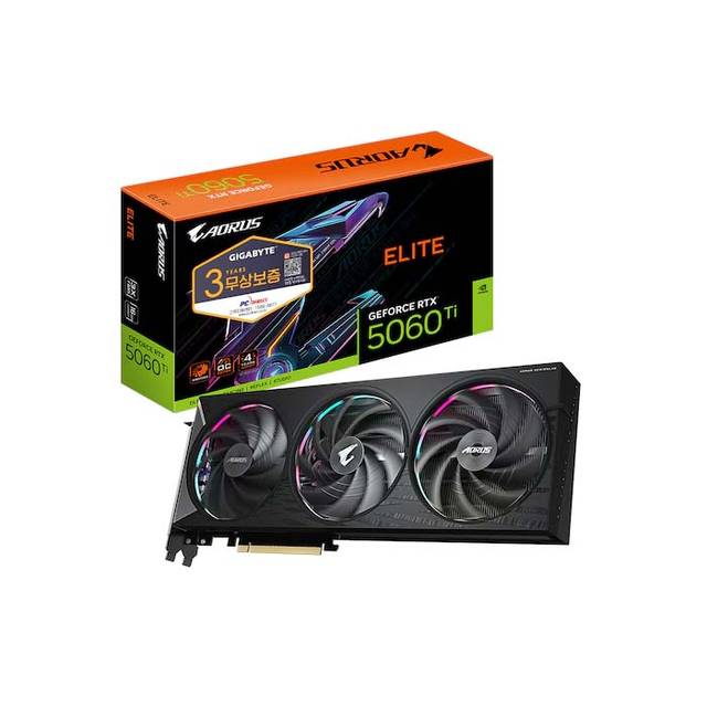  GIGABYTE AORUS 지포스 RTX 5060 Ti ELITE D7 16GB 피씨디렉트-jn