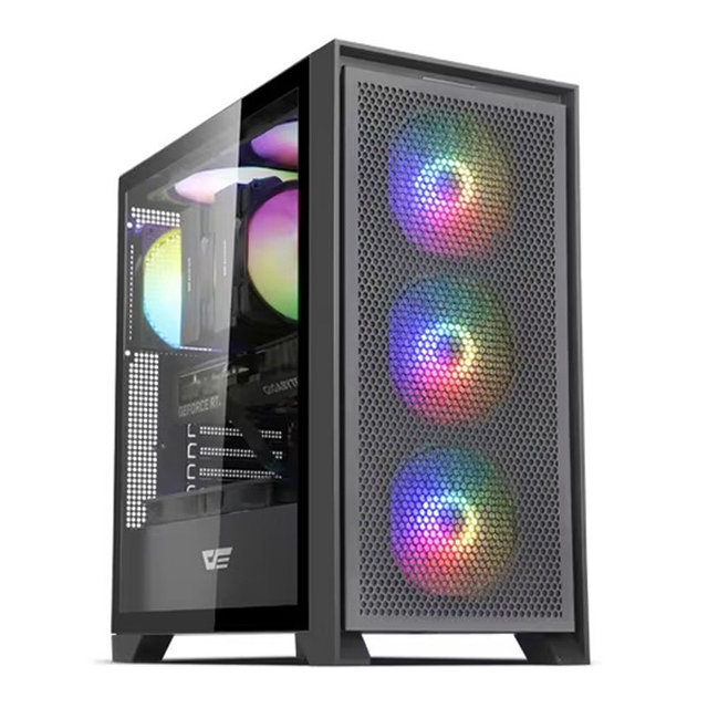 다크플래쉬 DRX70 MESH RGB 강화유리 (블랙)