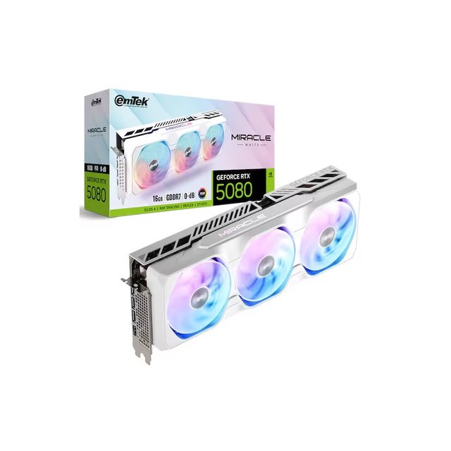 [이엠텍 공식] 이엠텍 지포스 RTX 5080 MIRACLE WHITE D7 16GB