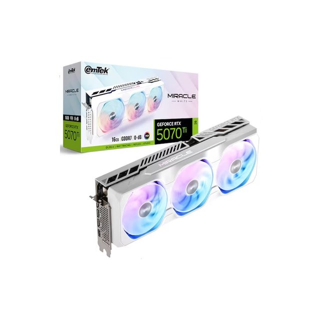 [이엠텍 공식] 이엠텍 지포스 RTX 5070 Ti MIRACLE WHITE D7 16GB