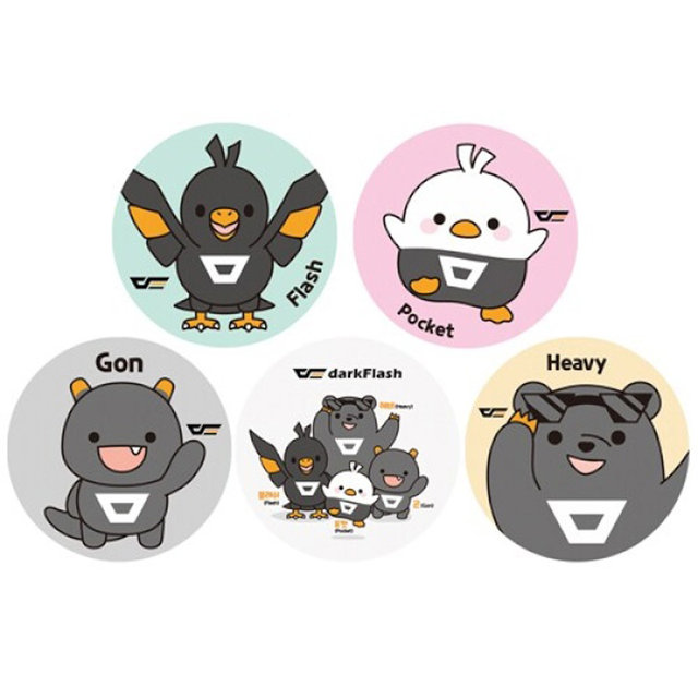 다크플래쉬 Mascot DMP-25 원형 마우스패드 (헤비)