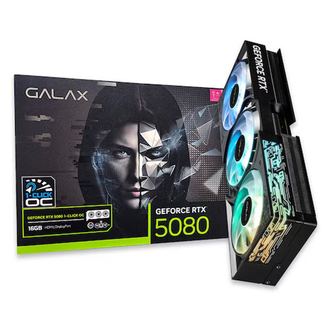 갤럭시 GALAX 지포스 RTX 5080 BLACK OC D7 16GB./