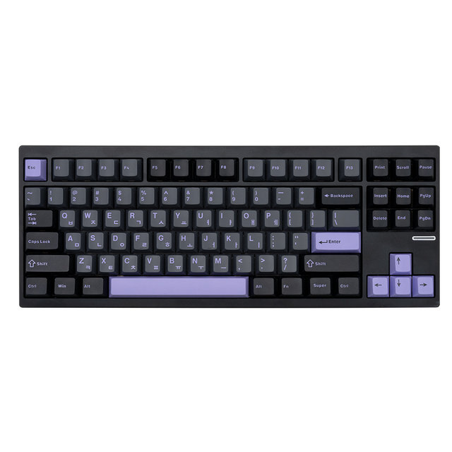 archon MCHOSE GX87 풀 알루미늄 기계식 키보드 실버, 블랙퍼플, 오테뮤 저소음 피치 V3