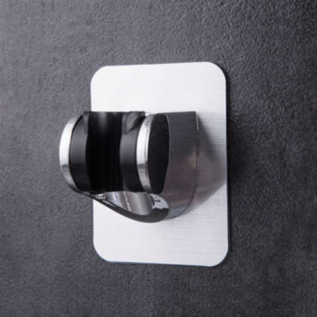 접착식 각도조절 샤워기 거치대 실버