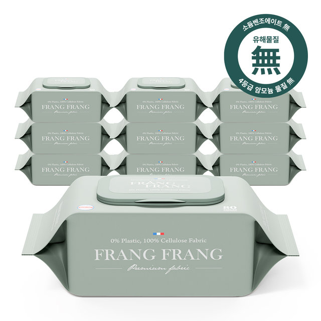 프랑프랑 에코 써밋 두꺼운 아기 물티슈 (60gsm 무향) 80매x20팩
