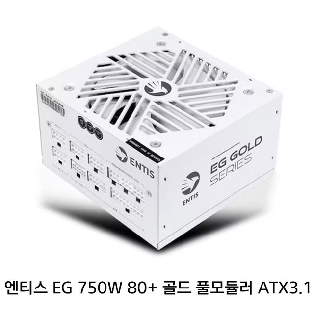 엔티스 EG 750W 파워 80PLUS골드 풀모듈러 ATX3.1 정품 파워서플라이 화이트