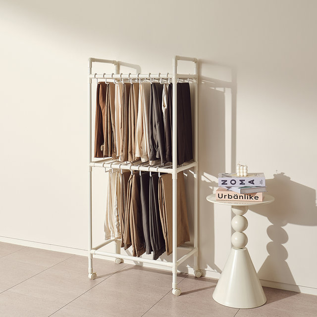 [비밀특가] 철제 이동식 바지걸이행거 2단 카트형