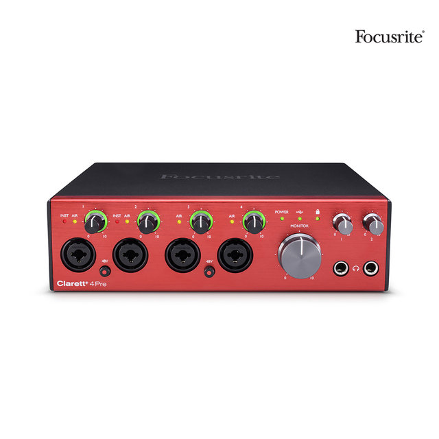 Clarett+ 4Pre 고성능 오디오 인터페이스 포커스라이트