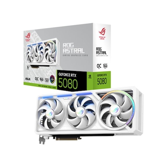 [포토리뷰2만/게임코드증정]ASUS ROG Astral 지포스 RTX 5080 WHITE OC D7 16GB 인텍앤컴퍼니 [공인인증점]