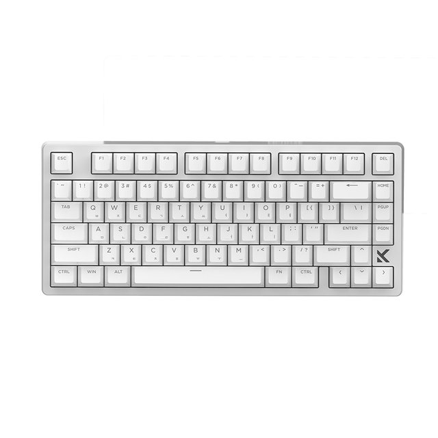 프리플로우 MCHOSE JET75 8k 래피드 트리거 자석축 게이밍키보드 화이트, 퀵실버
