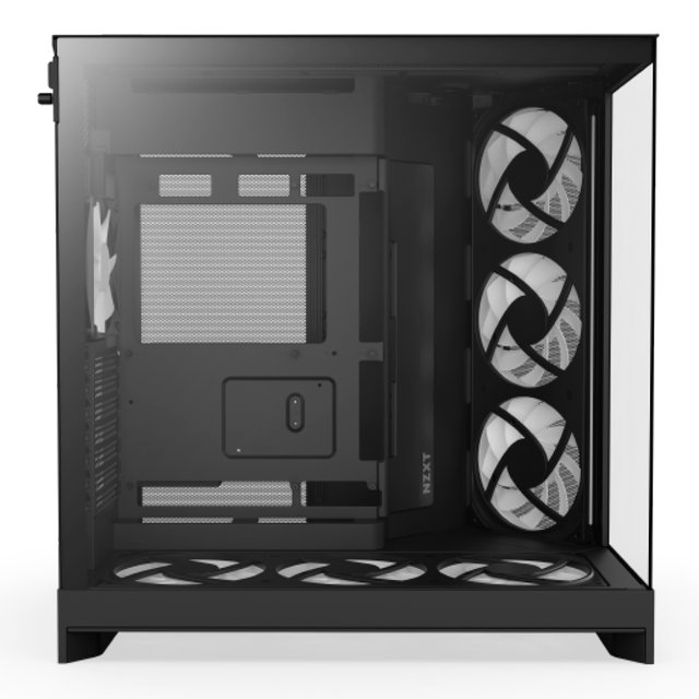 [NZXT] H9 Flow V2 RGB PLUS 블랙 ATX 강화유리 미들타워 PC케이스 CM-H92FB-P1