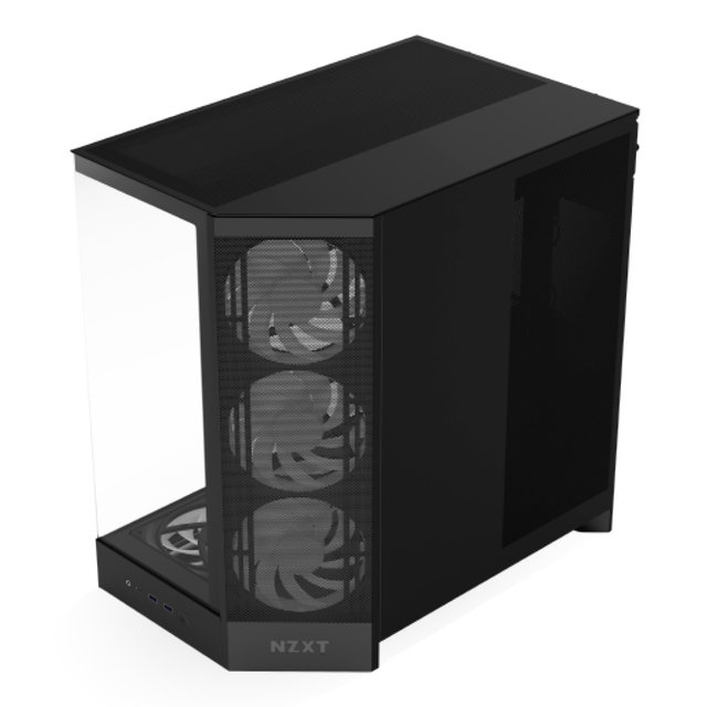 [NZXT] H9 Flow V2 RGB PLUS 블랙 ATX 강화유리 미들타워 PC케이스 CM-H92FB-P1