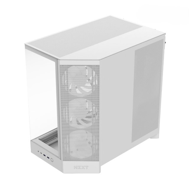 [NZXT] H9 Flow RGB V2 화이트 ATX 강화유리 미들타워 PC케이스 CM-H92FW-R1
