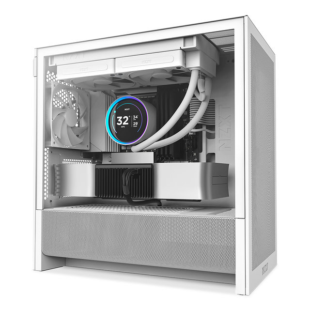 [NZXT] H3 FLOW 화이트 ATX 강화유리 미들타워 PC케이스 CC-H31FW-01