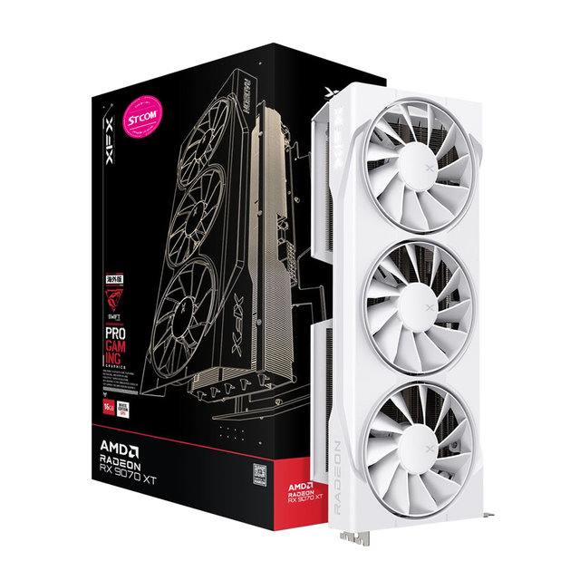  XFX 라데온 RX 9070 XT SWIFT WHITE D6 16GB AMD 그래픽카드