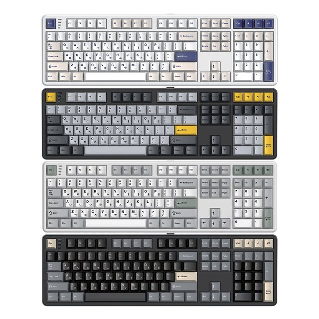 GK798PRO 3모드 폼떡 가스켓 저소음기계식키보드 메탈화이트(KTT블루 포각 43g)