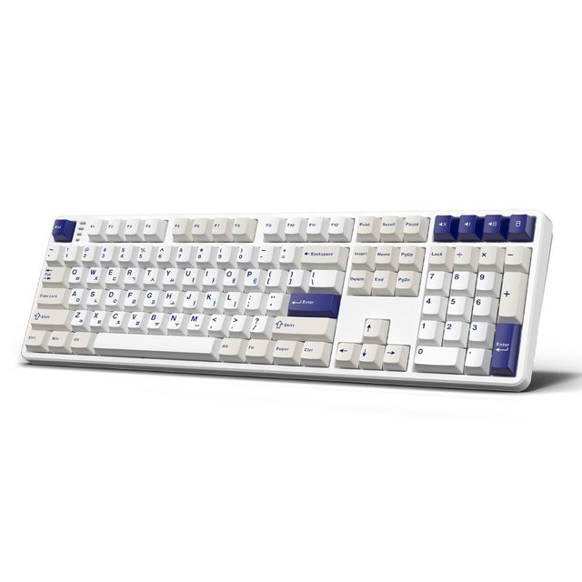 GK798PRO 3모드 폼떡 가스켓 저소음기계식키보드 오션화이트(KTT블루 포각 43g)