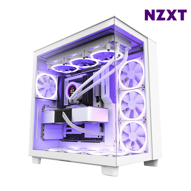 NZXT H9 FLOW 화이트 PC케이스 미들타워케이스 최종 227200 WON