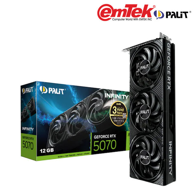 PALIT 지포스 RTX 5070 Infinity 3 D7 12GB 이엠텍 그래픽카드 VGA