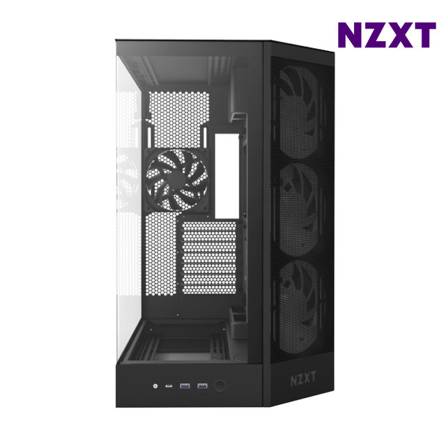 NZXT H9 FLOW V2 RGB 블랙 미들타워케이스 PC케이스