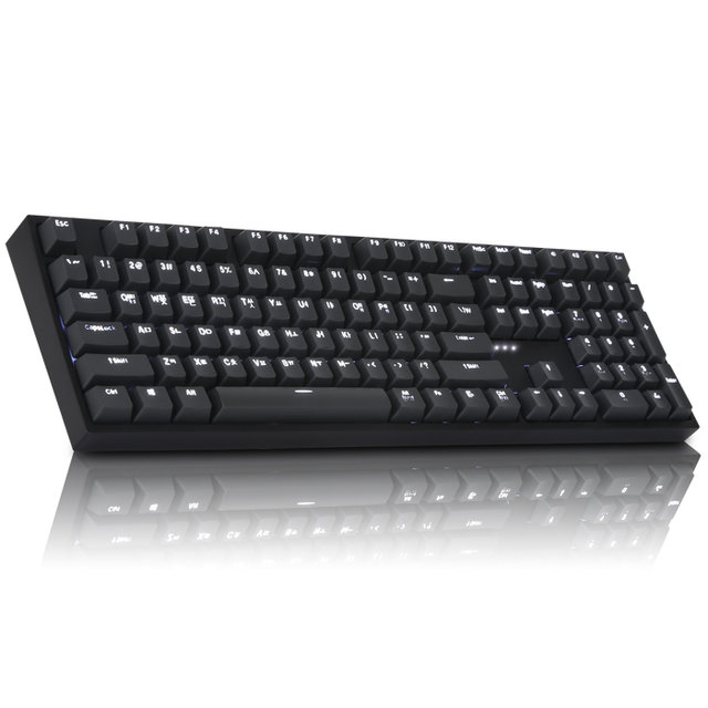 COX CK108 블랙/다크그레이 게이트론 LED 게이밍키보드 황축 COX_CK108_BK