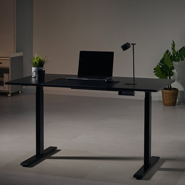 롱코 듀얼모터 모션데스크 높이조절 스탠딩 전동책상 1400x600