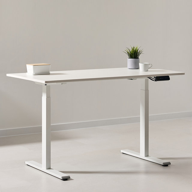 롱코 듀얼모터 모션데스크 높이조절 스탠딩 전동책상 1400x600