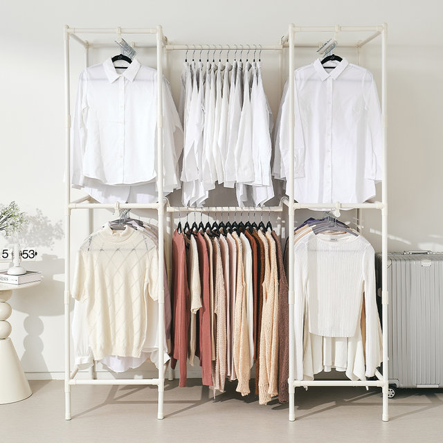 [비밀특가] 트윈 시스템 2단행거 옷걸이 드레스룸 옷장