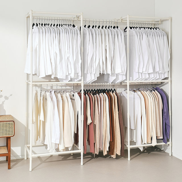 [비밀특가] 트윈 시스템 2단행거 옷걸이 드레스룸 옷장