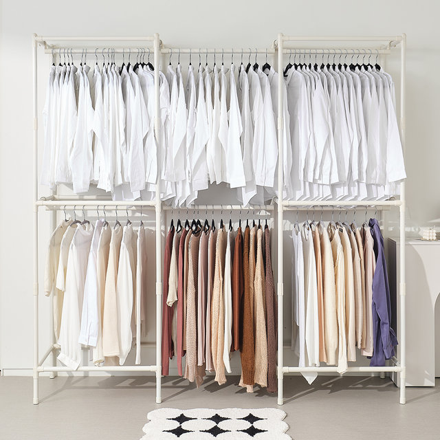 [비밀특가] 트윈 시스템 2단행거 옷걸이 드레스룸 옷장