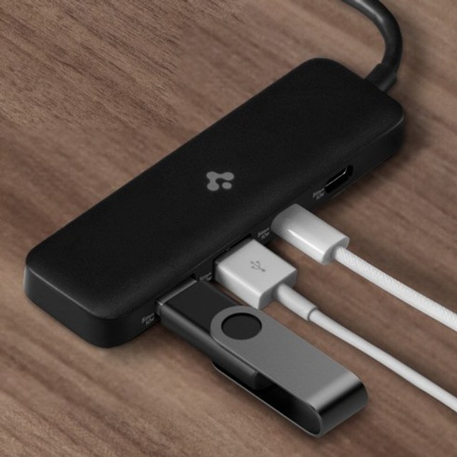 슈피겐 USB허브(3.2Gen1) F101 블랙(4포트) 000EP21009B