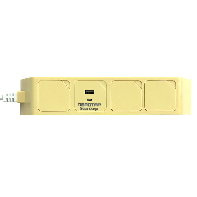 네모탭 일반3구 파스텔 컬러 고속충전 C타입 USB 멀티탭 1.5m