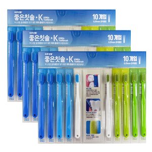 [핫딜] 바른생활 월간칫솔 아트컬렉션 초극세모 12입+12입 외 부광약품 콤팩트케어/그린티 칫솔 모음
