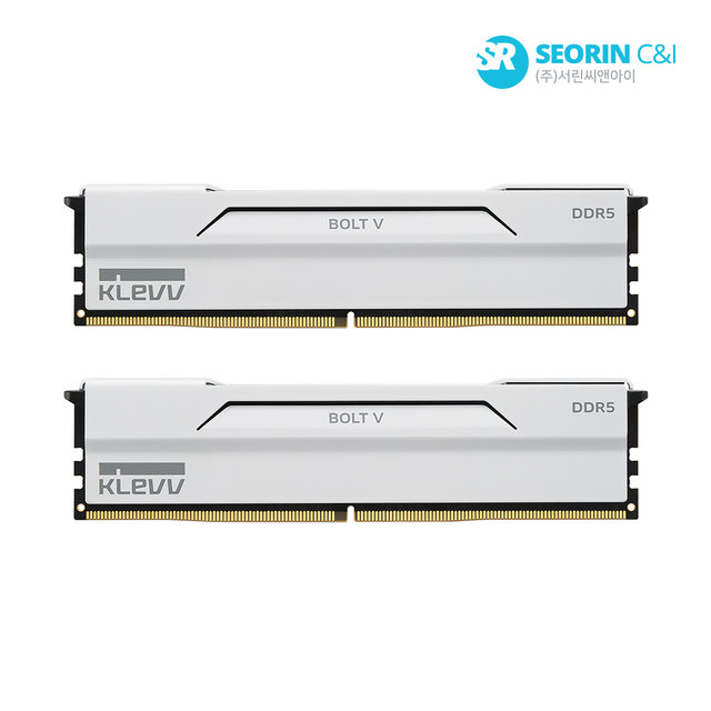 [서린공식] 에센코어 클레브 DDR5-6000 CL30 BOLT V WHITE 패키지 서린 32GB(16Gx2)