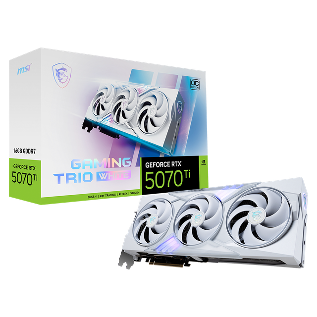 MSI 지포스 RTX 5070 Ti 게이밍 트리오 OC 화이트 D7 16GB 트라이프로져4 CL