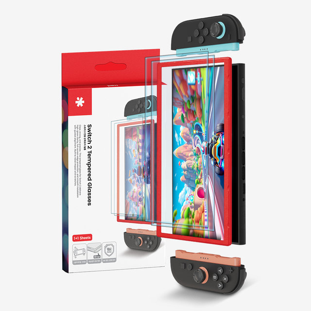 잼몬스터 닌텐도 스위치2 액정보호필름 프리미엄 9H 고투명 강화유리 2매입