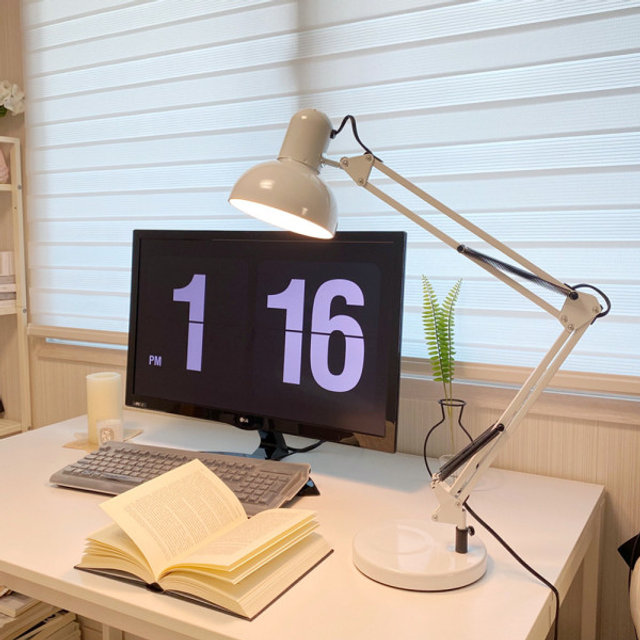 [전구증정] 책상 스탠드조명 독서등 LED 공부스탠드 집게