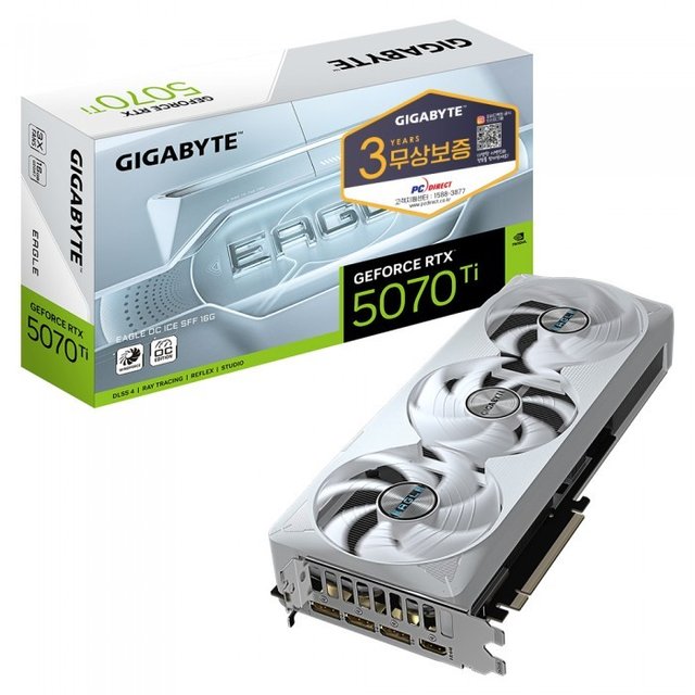 GIGABYTE 지포스 RTX 5070 Ti EAGLE OC ICE SFF D7 16GB 피씨디렉트S