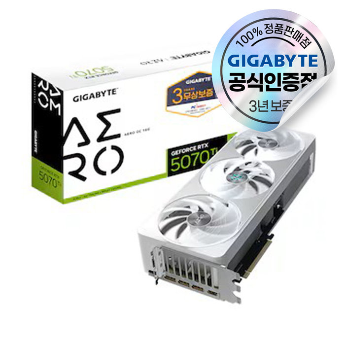 GIGABYTE GIGABYTE 지포스 RTX 5070 TI AERO OC D7 16GB