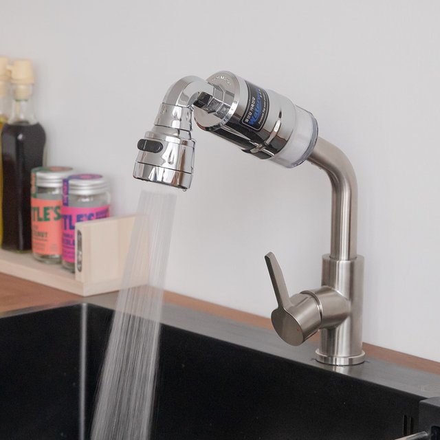 워터웰 요리수 필터 자바라 타입 핸디형 염소 녹물제거