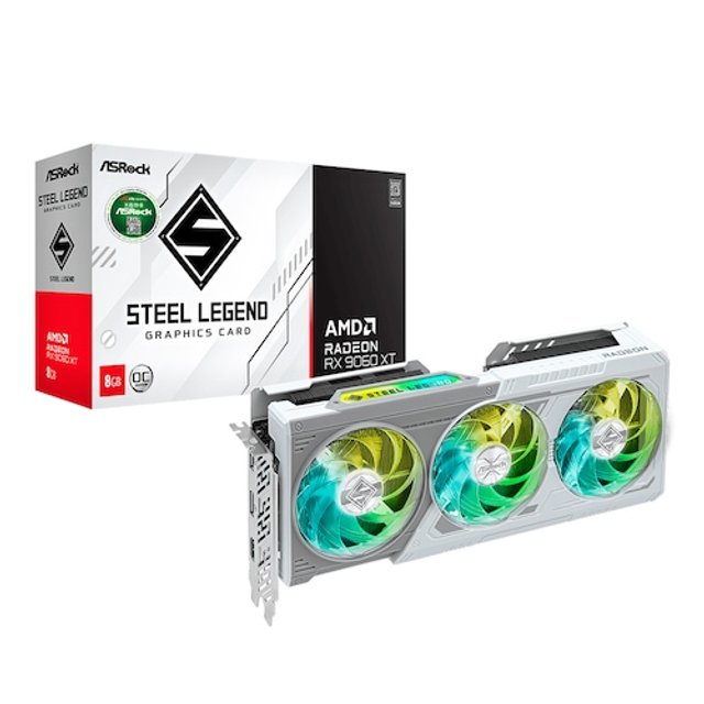 ASRock 라데온 RX 9060 XT 스틸레전드 OC D6 8GB 대원씨티에스